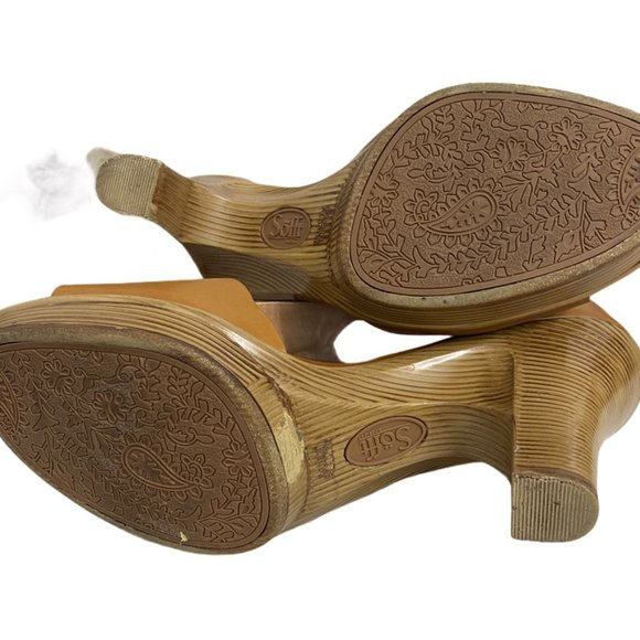 Sofft Dabney Leather Heels in Luggage/Tan, Size 7 - Picture 9 of 11